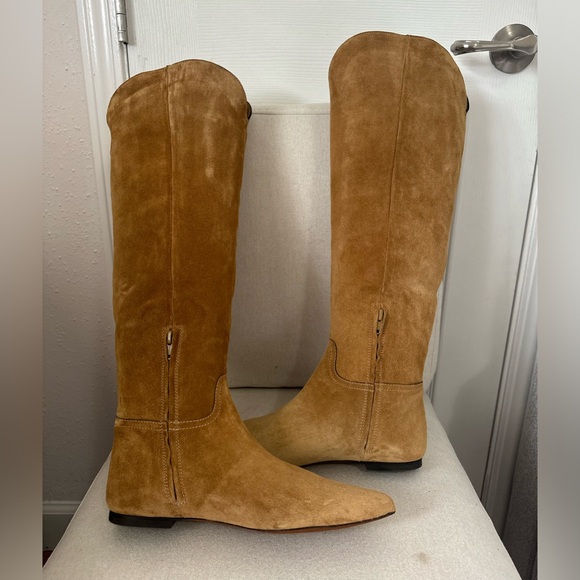 Conscious Woman’s Polo Ralph Lauren Brown Leather suede knee-high flat boots 6.5 - Picture 5 of 7